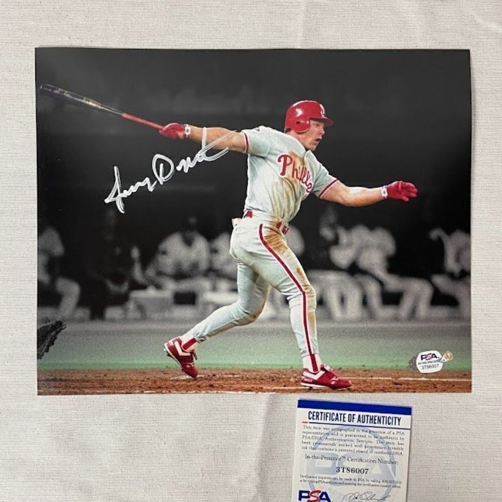 Lenny Dykstra signed autographed Philadelphia Phillies 8x10 photo PSA/DNA